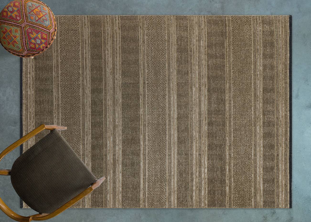 Gloria 4003 Vizon - Jüt Halı | Modern Dekoratif Dokuma Halı